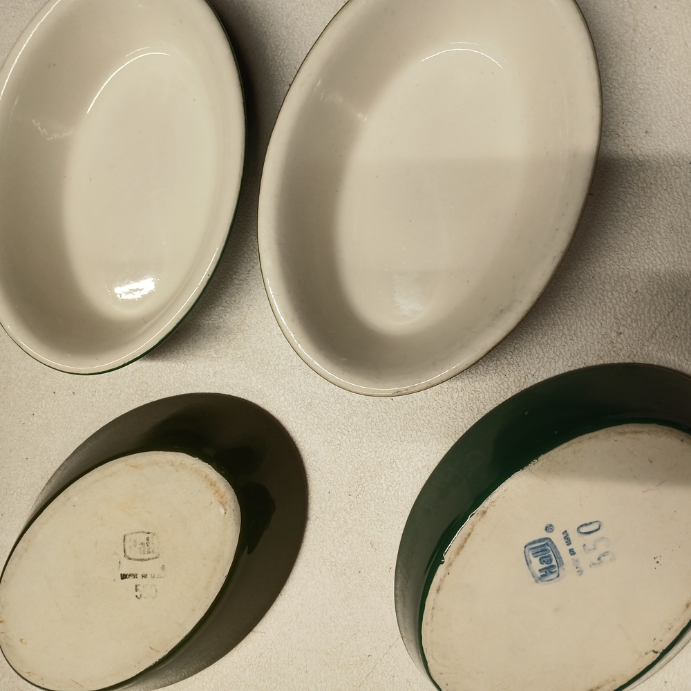 Set Of 4 Hall Pottery Baking Dishes
